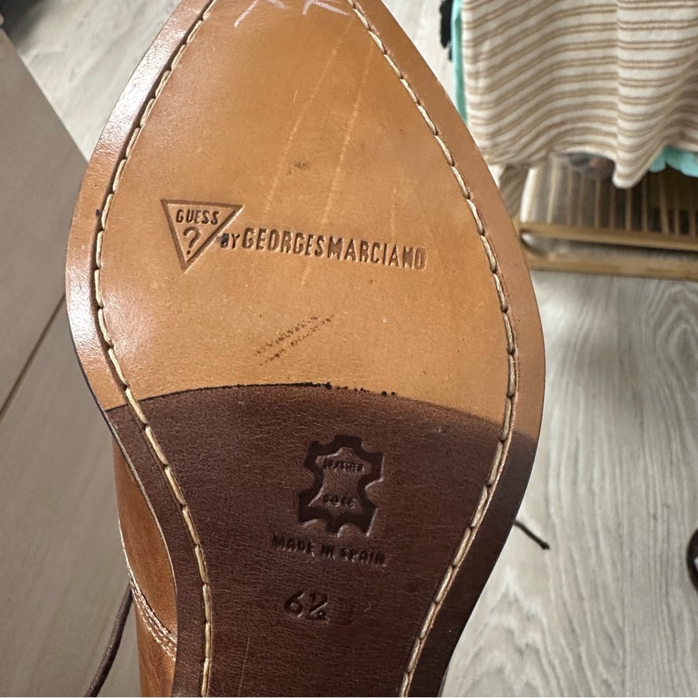 Women’s Vintagr Brown Leather Lace-Up Western Boots - Picture 9 of 13